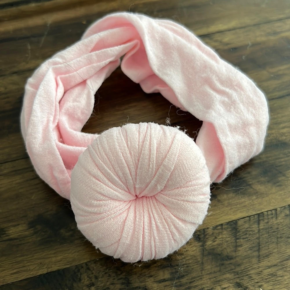 Pastel Pink Bun Type Headband - worn once